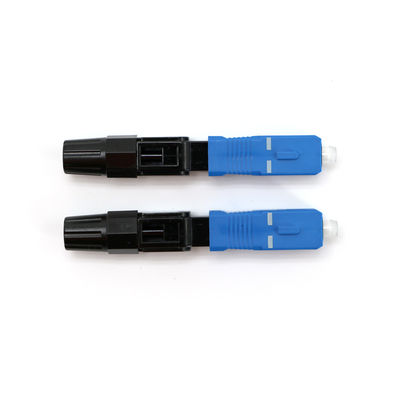 Connecteur rapide optique de couleur de fibre bleue de SM pour la télécommunication de FTTH CATV