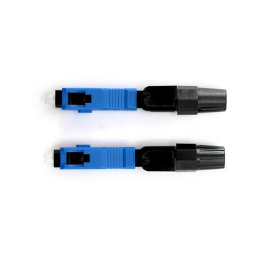 Connecteur rapide optique de couleur de fibre bleue de SM pour la télécommunication de FTTH CATV