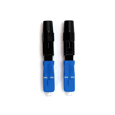 Connecteur rapide optique de couleur de fibre bleue de SM pour la télécommunication de FTTH CATV