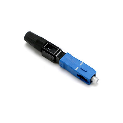 Connecteur rapide optique de couleur de fibre bleue de SM pour la télécommunication de FTTH CATV