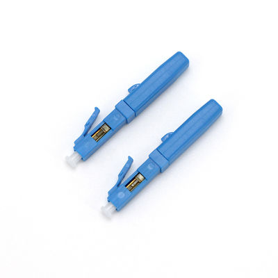 Connecteur optique bleu de fibre de couleur, connecteur rapide de LC UPC pour la télévision en circuit fermé de FTTH CATV