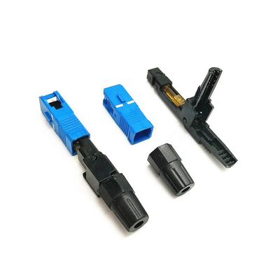 Connecteur rapide en plastique adapté aux besoins du client de SC pour le câble d'interface optique de fibre