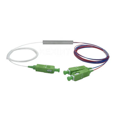 Type en acier micro optique de tube de mode unitaire de Sc RPA UPC de diviseur de fibre de PLC 1x2