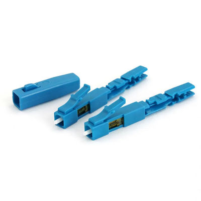 Connecteur optique bleu de fibre de couleur, connecteur rapide de LC UPC pour la télévision en circuit fermé de FTTH CATV