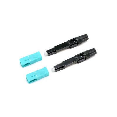 Connecteur rapide de fibre optique de FTTH LC à plusieurs modes de fonctionnement avec la couleur beige verte bleue