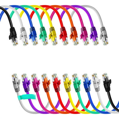 Câble adapté aux besoins du client de correction d'Ethernet de Cat6A, corde de correction mince de ftp de S avec la longueur de 5m 1m