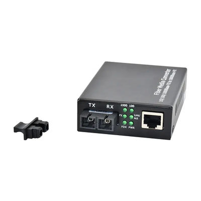 Type duplex recto gauche optique du convertisseur 4 de médias de fibre de mode unitaire de Sc de 20KM